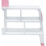 Biblioteca alba Unicorn White/Pink Teamson pentru copii din lemn MDF